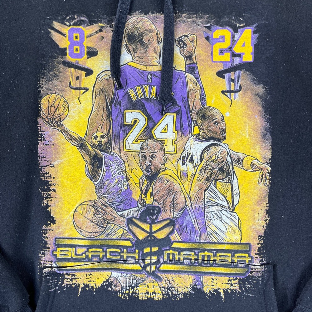 Vintage Kobe Bryant Black Mamba M Hoodie‎ Sweatshirt NBA professional Basketball